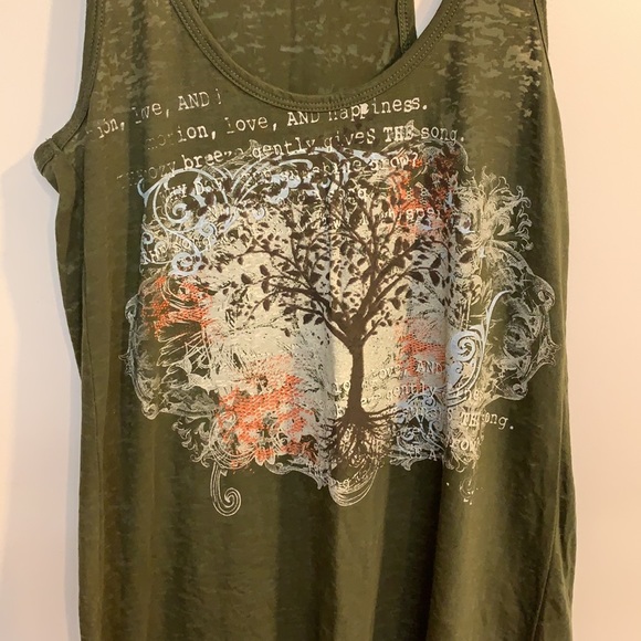 Mudd tank top size XS dark green color - Picture 2 of 4